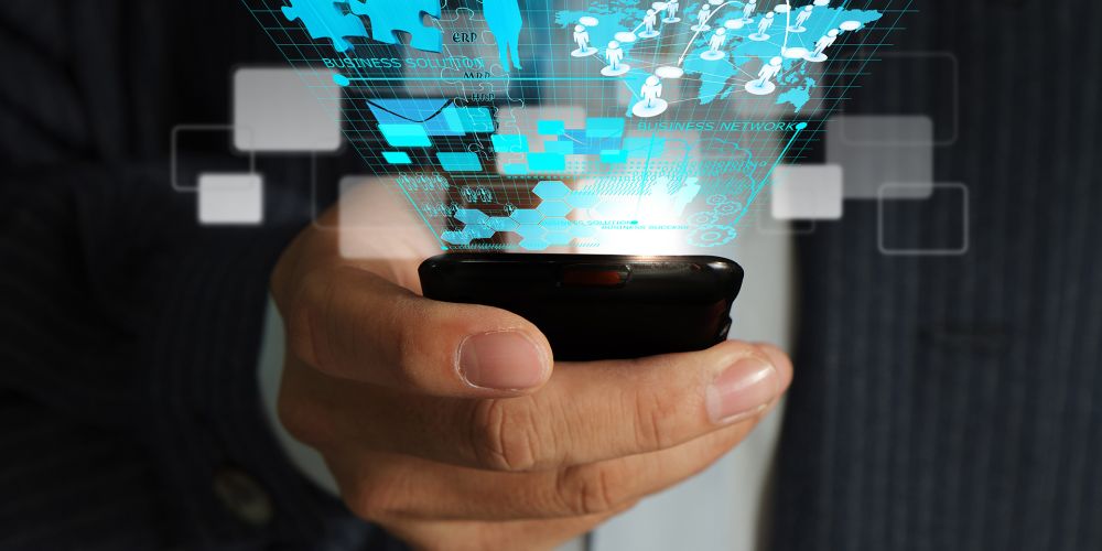 Die Zukunft ist jetzt: Augmented Reality in Ihren Händen. Bild über Storyblocks.